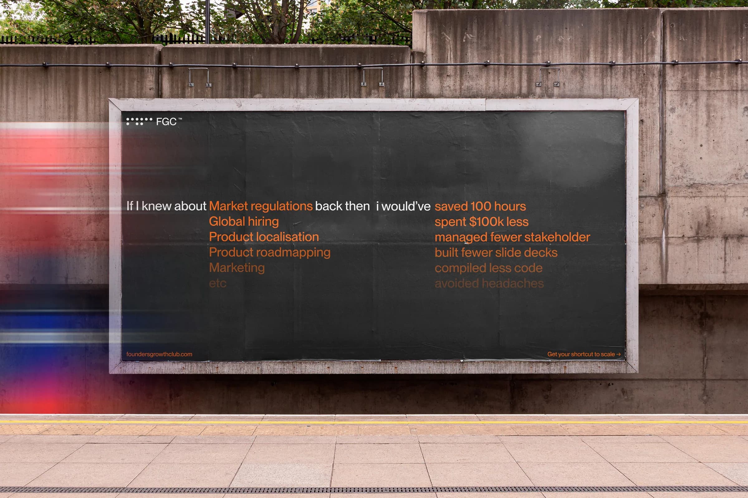 Founders Growth Club billboard