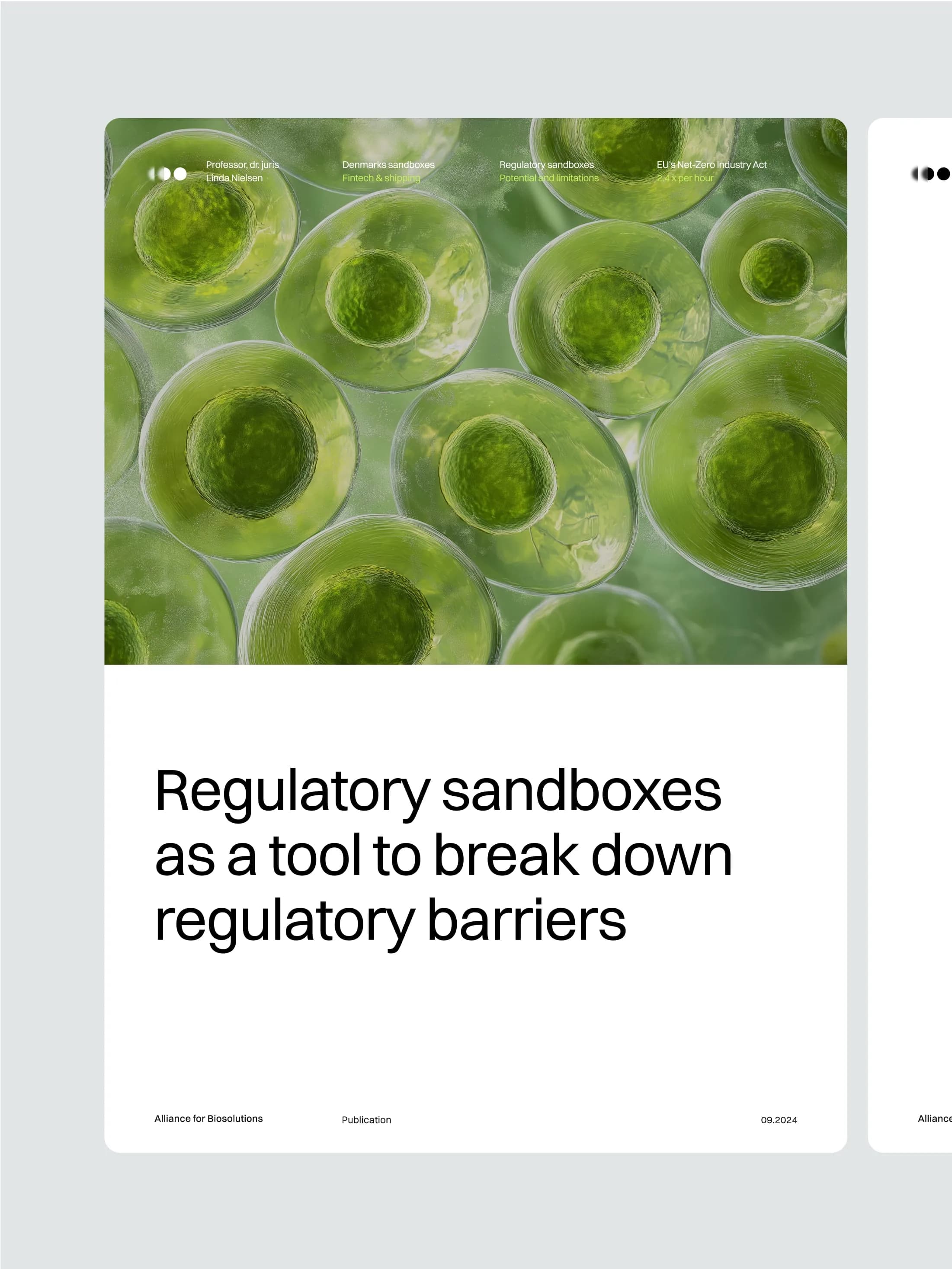 Alliance for Biosolutions editorial cards