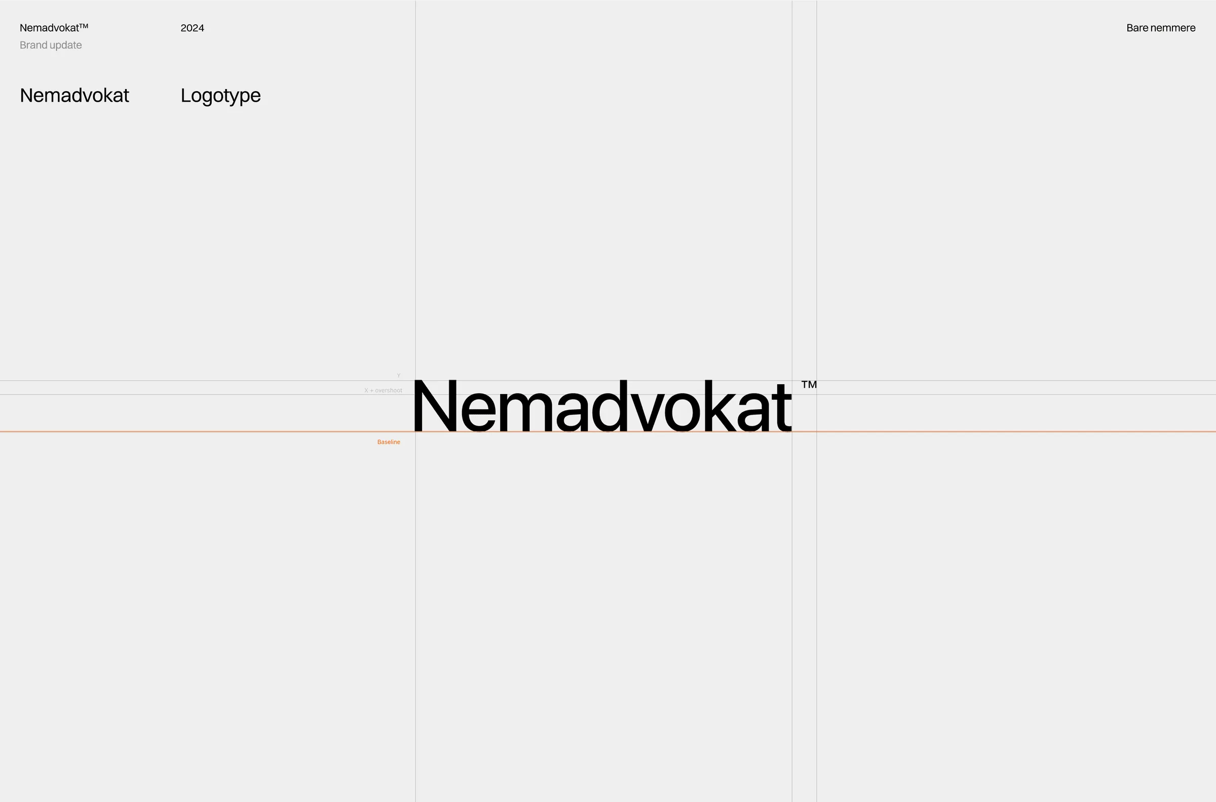 Nemadvokat logotype on the brand grid